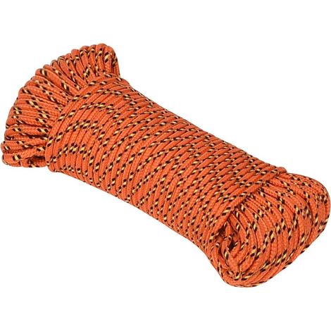 Corde de bateau, Corde de Chanvre, pour la Décoration, le Bricolage, le Jardinage Orange 3 mm 500 m Polypropylène OIB5955E (1/5)