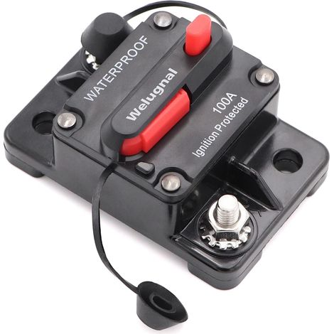 [NUNCA USADO]Disyuntor impermeable para coche, 200 A, 12 V-48 V CC, con portafusibles de reinicio manual para coche y barco (200 A) (1/5)