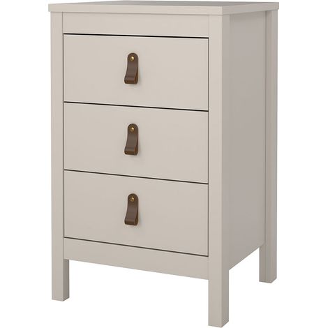Madrid Nachttisch 3 Schubladen Cashmere. (1/5)