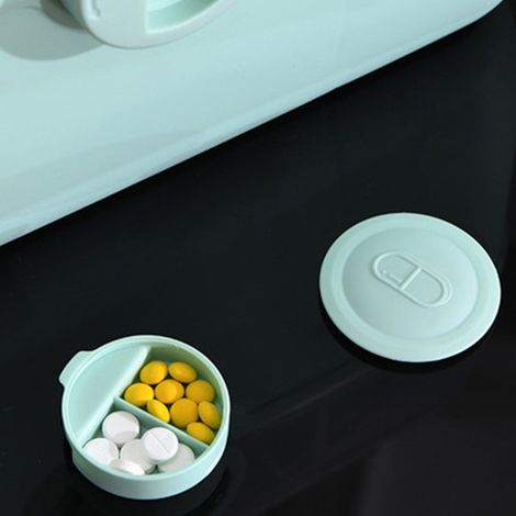 Grande trousse de premiers secours familiale, capacité XL, boîte à médicaments multi-niveaux, rangement pour maison, vert sapin clair, avec mini boîte amovible. (1/3)