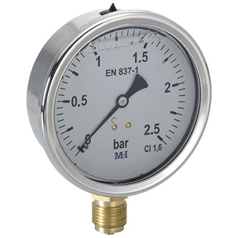 Manomètre Radial Glycérine Mâle 1/4" (8/13) - Ø50 mm - 0 à 10 bar - Arcanaute (1/2)