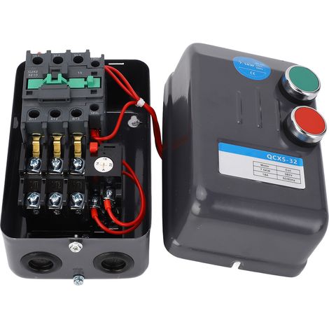 Interrupteur de commande de démarreur magnétique pour moteur électrique 7,5 kW triphasé 380 V 14‑22A pour compresseur d'air (1/5)