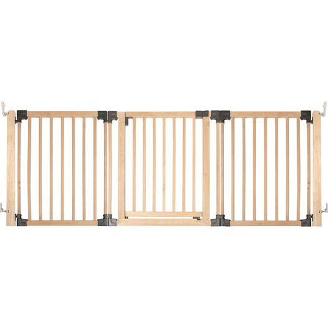 Safetots Wooden Multi Panel Room Divider, up to 216cm, Natural Wood, 76cm Tall, Flexible Room Divider for Baby and Toddler
