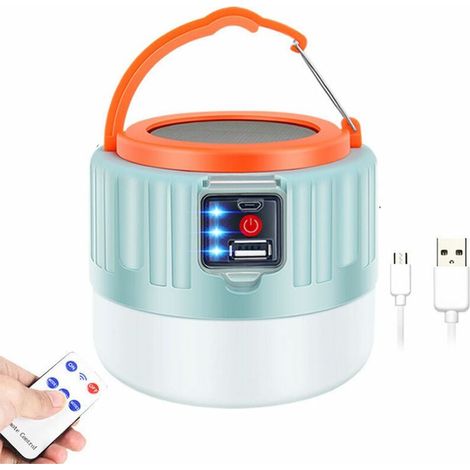 Lampe de camping solaire multifonctionnelle, lanterne de tente LED, rechargeable, pour une utilisation en extérieur. - AquaForge (1/5)