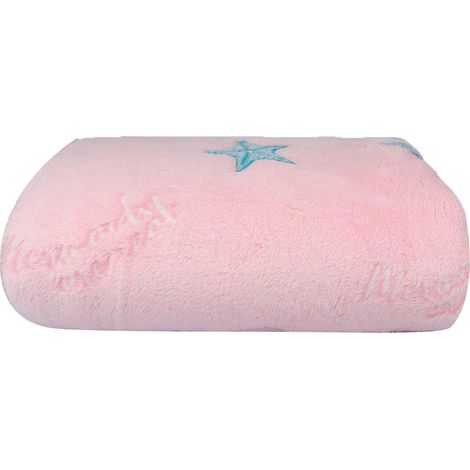 Couverture polaire phosphorescente Corail 150x200 cm Plaid canapé doux et confortable (1/5)