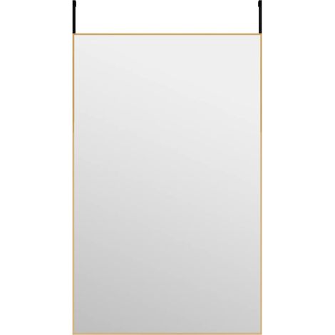 Maison Exclusive - Türspiegel Golden 50x80 cm Glas und Aluminium