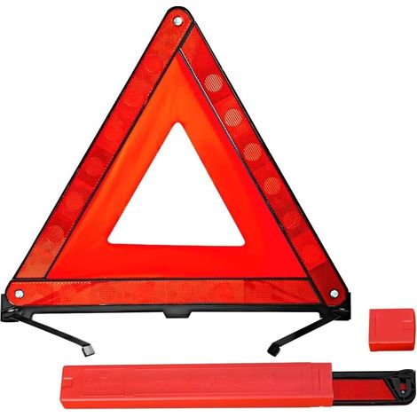 Triangle de signalisation pour voiture, triangle d'urgence, rouge, pliable, pour accidents et pannes (1/5)