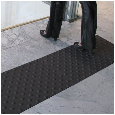 Dinac – Dalle podotactile 1400 x 400 mm PU auto-adhésive – Pour espaces intérieurs – Alerte de vigilance pour personnes malvoyantes – Teintée dans la masse