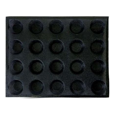 Moule en Silicone à 20 Trous pour Mini Pizzas Hamburgers et Pains Antiadhésif (1/4)