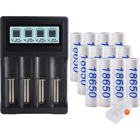Batterie lithium-ion, capacité 3200mAh, certifiée CE, 12 Batterie 1 Chargeur (1/2)