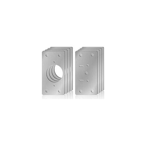 Plaque de réparation charnière porte placard 8 PCS – Acier inoxydable – Installation facile – Pour meubles en bois et étagères