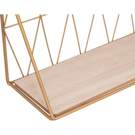 Atmosphera – Étagère murale en fer et bois MDF 48x12x20 cm – Charge 650g – Style contemporain – Pour livres et objets déco (1/3)