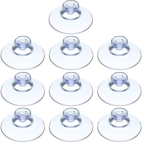 Ventouse - 20 mm - Pour Vitres Carreaux Miroirs - Sans Crochet - Transparente - Lot de 10 (1/5)
