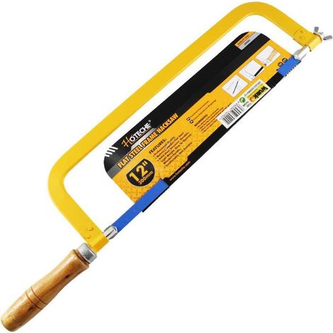 HOTECHE arco sierra pletina 12 m/ madera , Arco de sierra 330301. - Pletina de acero y mango de madera. - Tamaño: (12 pulgadas) 300 mm. - Amarillo. - 510 g. (1/3)