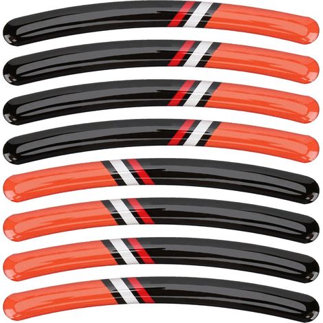Decals de Bord de Roue pour Kawasaki Racing Car - Stickers Réfléchissants Époxy Waterproof 8PCS (12cm) (1/5)