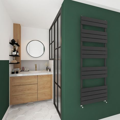 AICA Bathroom Towel Rail Radiator Central Heating 1600x600mm Anthracite (1/5)