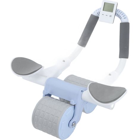 Roue abdominale à rebond avec minuteur pour renforcer les muscles abdominaux et profonds - Appareil de musculation abdominale à domicile - Bleu (1/5)