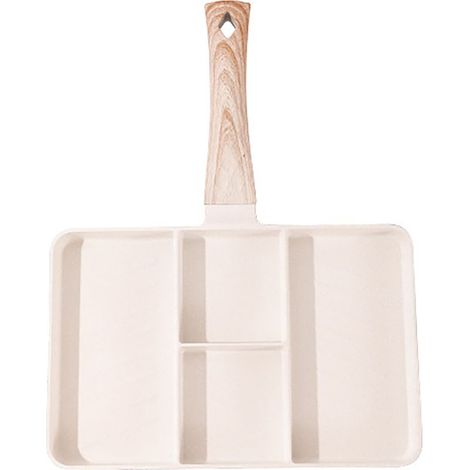 Gril Compartimenté - Aluminium - Revêtement Pierre Maifan - 4 Compartiments - 35 x 27 cm - 670 g
