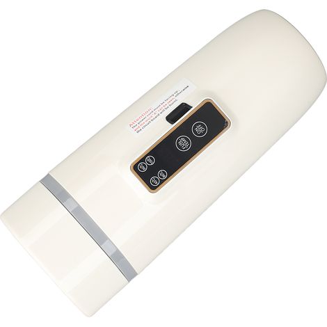 Bouilloire électrique de voyage (350 ml) avec affichage numérique, antidérapante, étanche, portable, 12 V, 80 W, blanche (1/5)