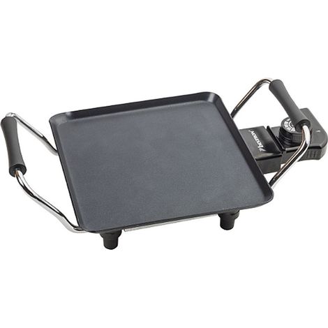Plancha électrique 2000W – Surface de cuisson 21x21 cm – Thermostat réglable – Revêtement antiadhésif et bac à graisse amovible – Bestron