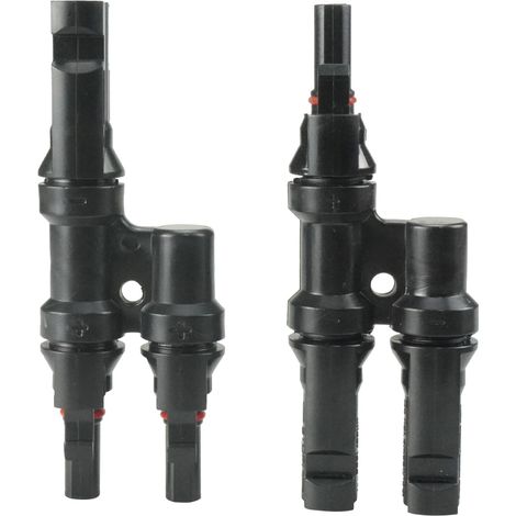 Paire Connecteurs Solaires Alcapower MC4 1000V 30A Type T Connecteurs Professionnels Haute Efficacité Résistance IP67 Systèmes Photovoltaïques (1/2)