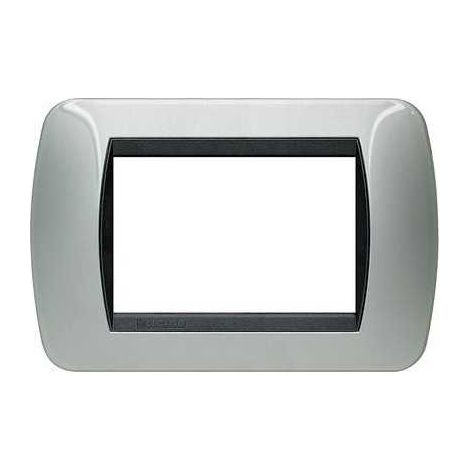 L4803Al Placa de 3 Módulos de Aluminio Claro Livinglight