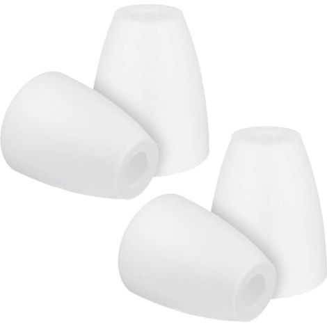 Lot de 4 appliques murales pour lampe de table : abat-jour PRITOK trou de bouche plat, trou central blanc 30 mm, abat-jour pour applique murale, abatjour remplacement pour lustre, convient pour E14 (1/5)