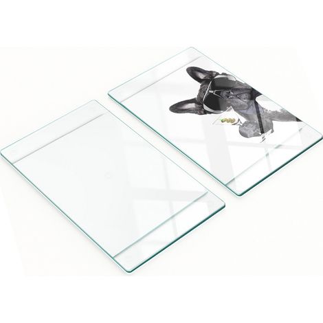 Planches à découper et à servir décoratives en verre, motif Martini Pies, 2 x 30 x 52 cm (1/5)