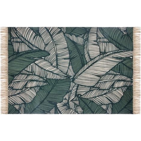 Tappeto Jungle in cotone verde 120x170cm - Atmosphera créateur d'intérieur (1/5)