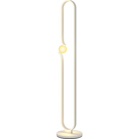HOMCOM Lampada da Pavimento a LED Regolabile a forma di Nota Musicale Bianca (1/5)