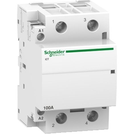 Conector ICT SCHNEIDER ACTI9 100A 2P 230/240V CA, montaje en carril DIN, IP20