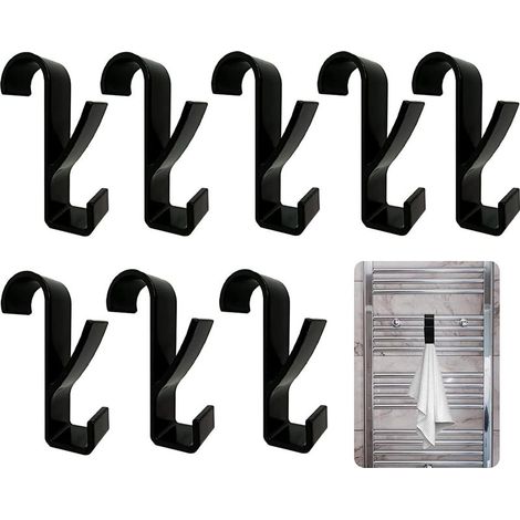 Gancio per Radiatori 8 Gancio Radiatore, Rotondo, asciugamano Ganci Asciugamano Radiatore, Gancio Radiatore in Plastica, Adatto per Ganci per Bagno e Cucina (1/5)