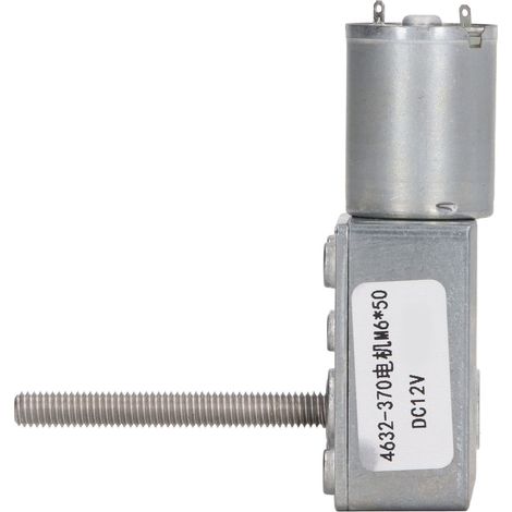 Moteur à engrenages CC 4632-370, 12 V CC, filetage de l'arbre de tête M650 mm, 66 tr/min (1/5)