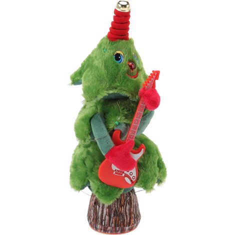 Arbre de Noël Musical et Dansant avec 8 Chansons, Guitare et Souche Décorative - Jouet de Fête Électrique (1/5)