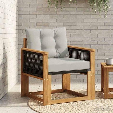 vidaXL Sofa de milieu extérieur Bois d'Acacia Massif Naturel (1/5)