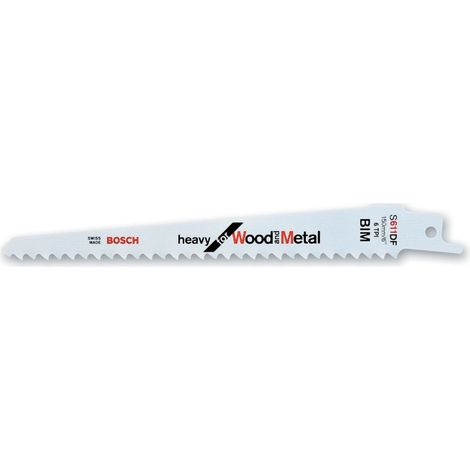 Bosch 2608654981 S 1122 VF Flexible for Wood & Metal Blade 225mm 10-14 TPI Pack of 5 BPAS1122VF