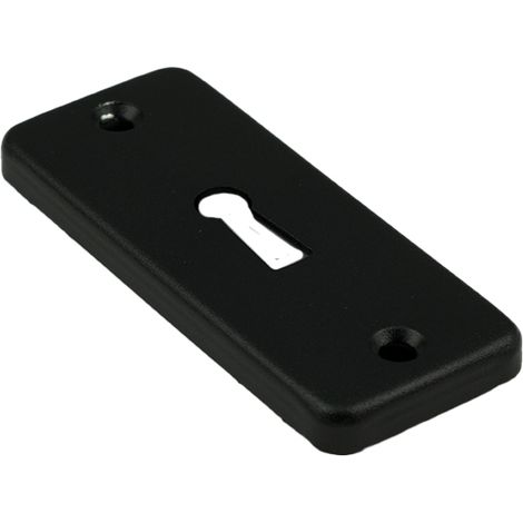 Rosace à trou de serrure rectangulaire noire - Par set