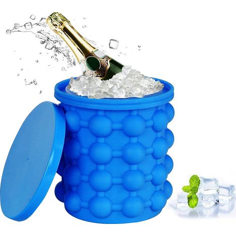 Secchiello Ghiaccio Silicone Porta Ghiaccio Bottiglia Portatile Doppio Utilizzo (1/5)