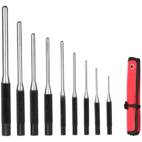 Jeu de 9 Chasses-Goupilles, Outil de Retrait de la Goupille pour Réparation l'Automobile, le Montre, la Bijouterie et l'Artisanat (9 Pcs) (1/4)