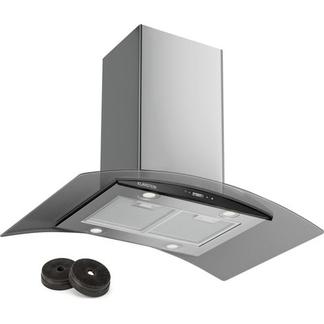 Klarstein Colette cappa aspirante 90cm 600m³/h EEK A acciaio inox argento