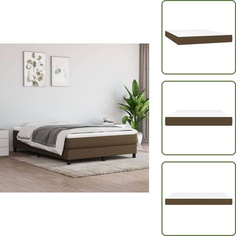 Matelas de lit à ressorts ensachés Marron foncé 140x190x20 cm - Matelas À Ressorts Ensachés - Matelas Confortable - Matelas Double - Matelas Bon Soutien - Literie