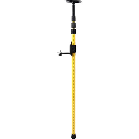 Perche télescopique de nivellement laser 2,8 m, support réglable pour lasers rotatifs et linéaires, trépied de montage robuste, outil de mesure précis pour chantier et bricolage. (1/5)