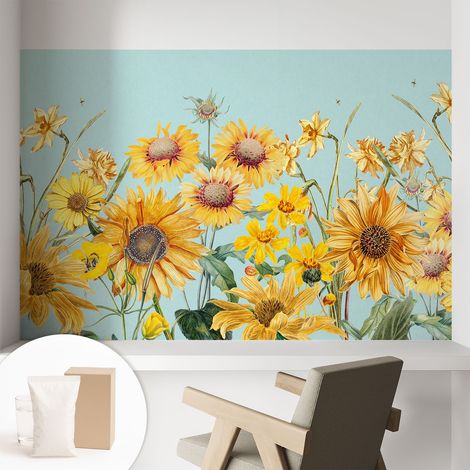 Carta Da Parati Non Tessuto - Decorazione Da Muro - Traspirante - Con Motivo - Per Camera Da Letto Cucina giardino estivo 104x70 cm (1/5)