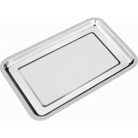 Plateau en inox 410 magnétique, 8 mm, 45 x 35 x 2 cm