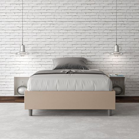Letto contenitore 120x190 sommier francese piazza e mezza Azelia P - Beige (1/5)