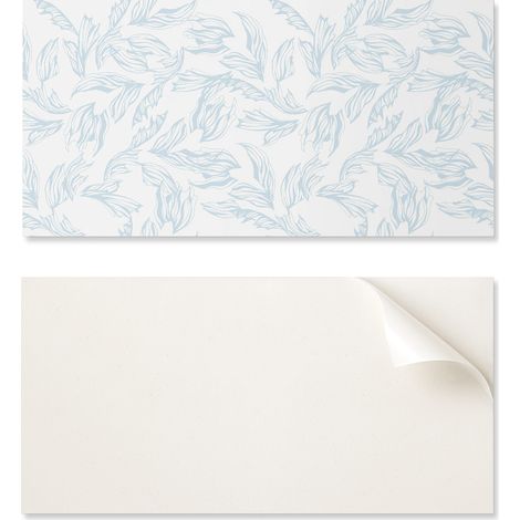 Panel decorativo de vinilo autoadhesivo para pasillo, 100 x 50 cm, con delicado estampado de hojas.
