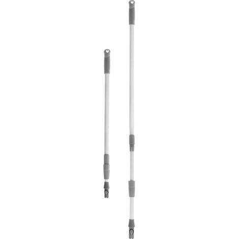 CLEAN SYSTEM Teleskop-Stahlmopp- und Besenstiel 94-158 cm