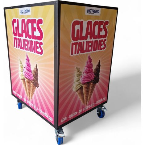 Chariot pour machine à glace italienne - Ice Freddo - 60x70x93cm