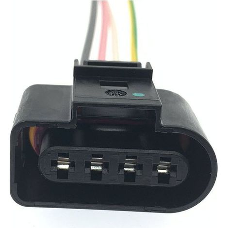 The 4B0 973 724 connector is a four-pin (4P) connector for ignition coils/high-voltage coils used in Volkswagen and Audi vehicles. It features a sheath bearing