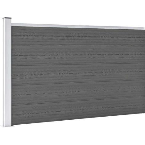 Gartenzaun WPC 175x105 cm Grau